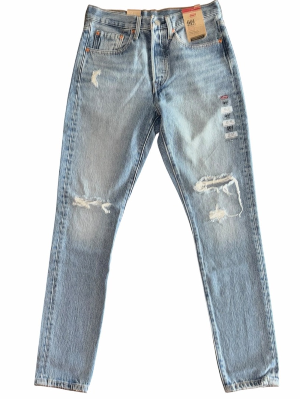 Light Wash Distressed Skinny Jeans